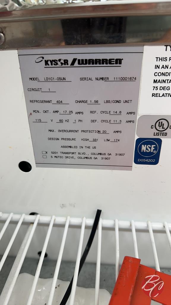 Kysor/Warren LD1C1-5UN Self Contained Freezer 5ft