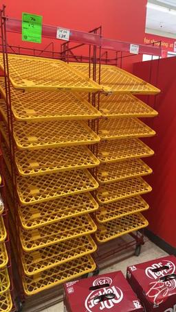 Metal Slanted Bread Racks W/ Casters