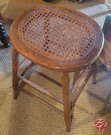 Antique Wicker Stool