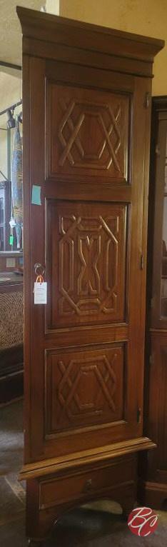 NEW Indonesia Mahogany Corner Cabinet w/Door