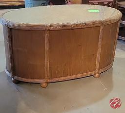 Indonesia Hand Carved Bamboo Coffee Table W/