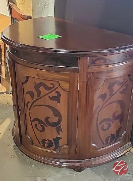 NEW Indonesia Hand Carved Mahogany Cabinet 45"