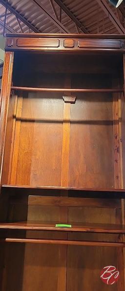 NEW Indonesia Mahogany Hand Carved Storage Cabinet