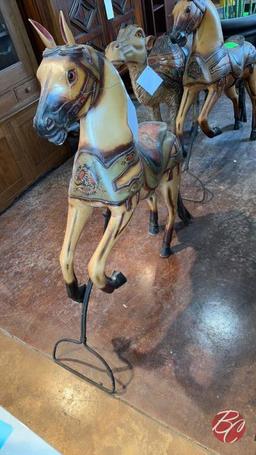 Antique Hand Carved Horse Statue