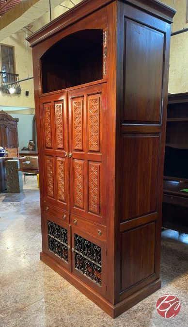 NEW Indonesia Hand Carved Mahogany Dresser With
