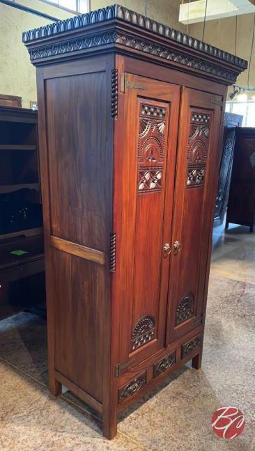 NEW Indonesia Hand Carved Mahogany Dresser With