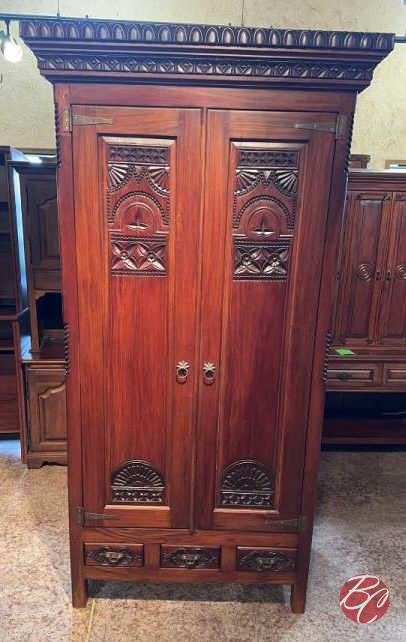 NEW Indonesia Hand Carved Mahogany Dresser With