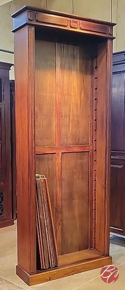 NEW Indonesia Hand Carved Mahogany Cabinet With