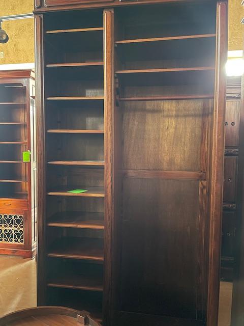 NEW Indonesia Hand Carved Mahogany Double Cabinet