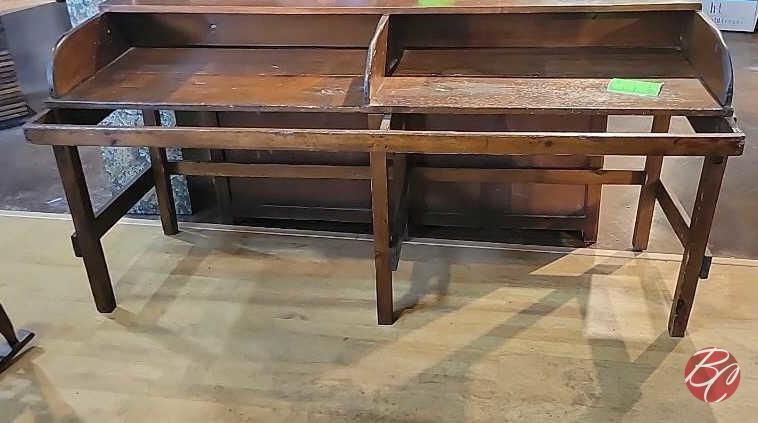 Antique 2-Spot Cigar Rolling Table 70-3/4"x27"x35"