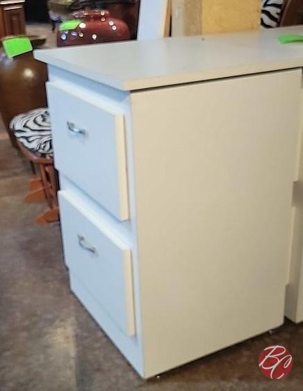 NEW Solid Wood White 2-Door End Cabinets 44-1/4"