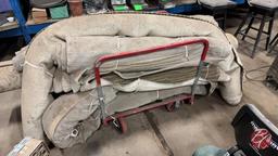 Metal Stock Cart W/ Heavy Duty Casters & All Rugs