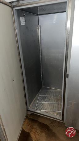 Hobart Q3 Stainless 3-Door Cooler W/ Casters