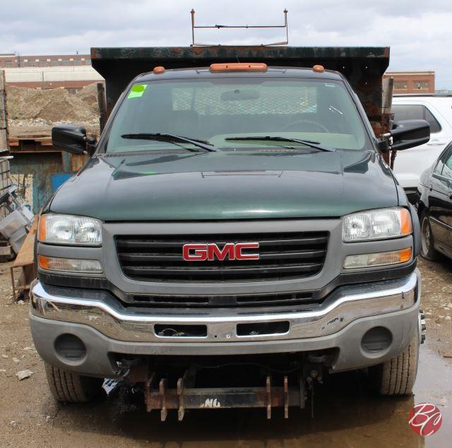 2004 GMC 3500 1-Ton Dump Truck w/9ft Snoway Plow