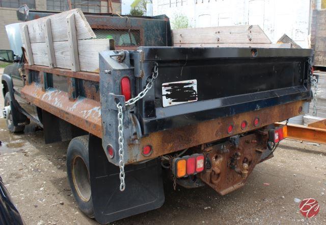 2004 GMC 3500 1-Ton Dump Truck w/9ft Snoway Plow