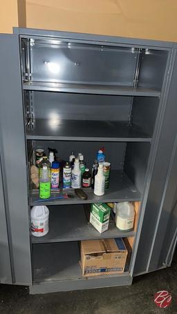 Metal 2-Door Storage Cabinet-Contents Not Included