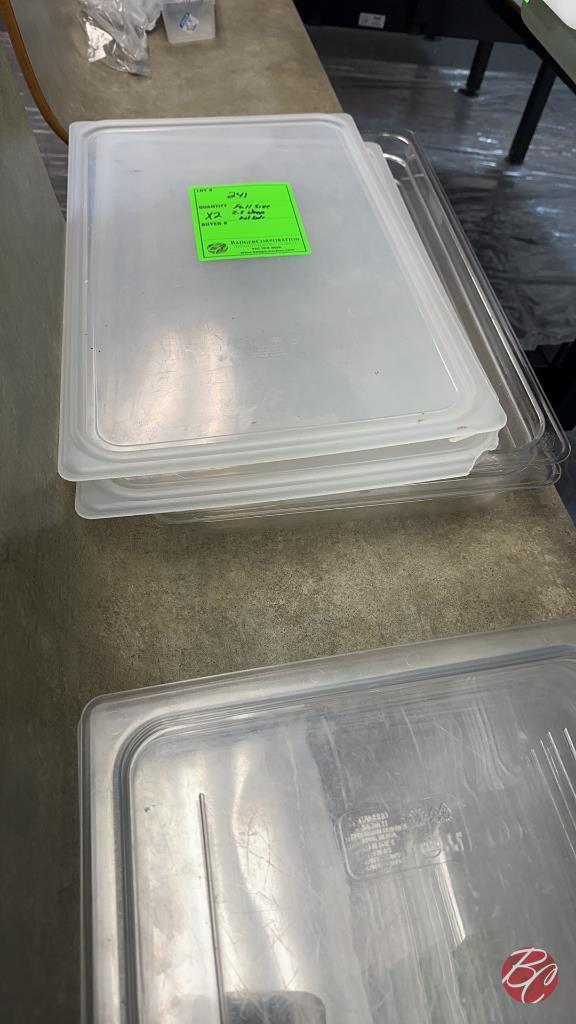 Cambro Full Size Containers W/ Lids 2.5" Deep