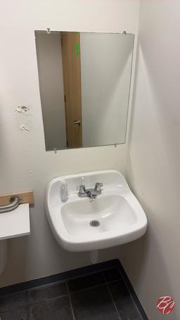 Mirror, Sink & Paper Towel Lot (One Money)