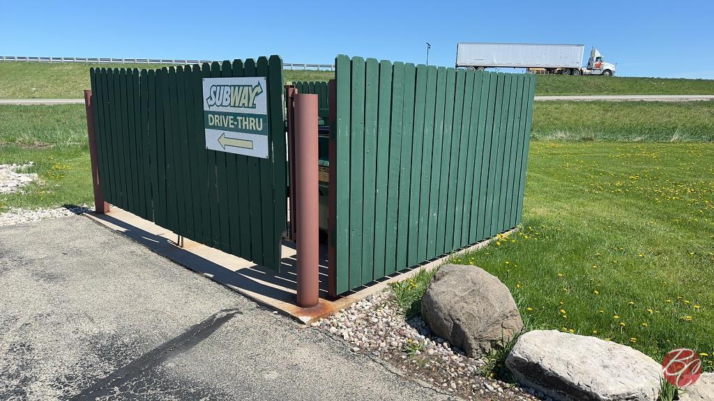 Wood Fencing W/ Swinging Gate