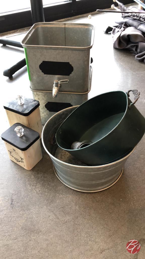 Assortment Of Metal Containers