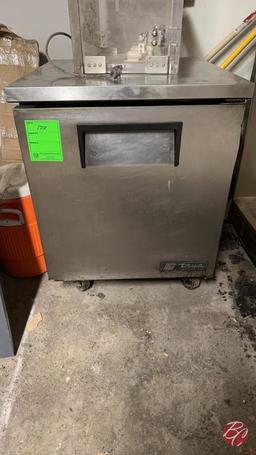 True TUC-27 Stainless Single Door Worktop Cooler