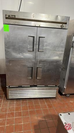 True TS-49F-4 Stainless 4-Door Freezer W/ Casters