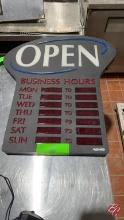 Newon 6093 Indoor Lighted Open/Business Hour Sign