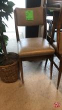 Vinyl Padded Wood Framed Chairs