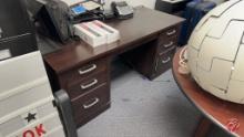 Wood Office Desk W/ Drawers Approx: 65-1/2"