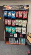 Wood Pegboard Merchandiser Display W/ Contents