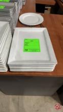 White/Cream Rectangle Platters 14" x 9-1/2"
