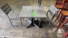 Outside/Indoor Table W/ (2) Chairs 35"x35"x29"