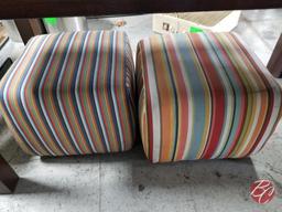 Striped Ottomans