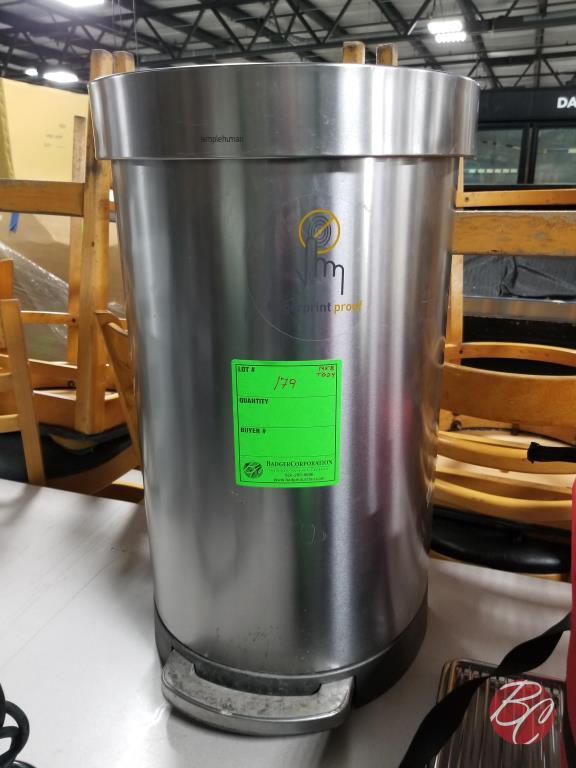 Stainless Simplehuman Garbage Can