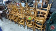 Wood Frame Padded Bar Stools (11 For One Money)
