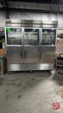 True TS-72-3G3 Glass/Stainless 6-Door Cooler 72"
