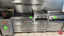 CPG 6-Burner W/ 24" Flat Griddle/(2)Standard Ovens