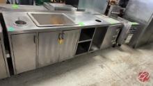 Jero Stainless Cabinet W/ Drop In Ice Bin 78"x28"