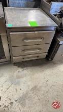 Stainless Steel 3-Drawer Chip Warmer 27"x30"x32"