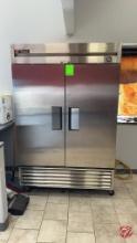 True T-49F Stainless 2-Door Freezer W/ Casters