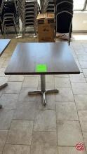 Wood Square Pub Table W/ Heavy Duty Base 30"