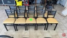 Metal Black Framed Padded Chairs