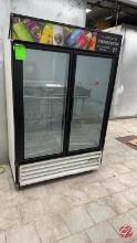 True GDM-49F Glass 2-Door Merchandiser Freezer