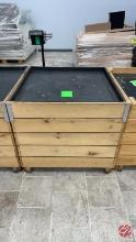 Oak Wood Produce Cube W/Insert&Twist-Ease Ties 36"