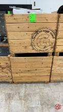 Oak Wood Produce Cubes Approx: 36" x 36" x 32"