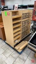 Wood Double-Sided Merchandiser Rack 61"x22"x56"