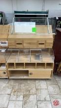 Central Oak Wood Merchandiser W/ Arcylic Bins &