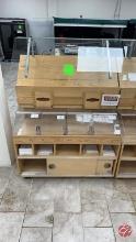 Central Oak Wood Merchandiser W/ Acrylic Bins &