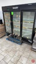True GDM-72 Glass 3-Door Cooler W/ LED Lights