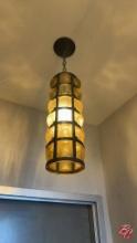 Metal Industrial Glass Hanging Light Fixture